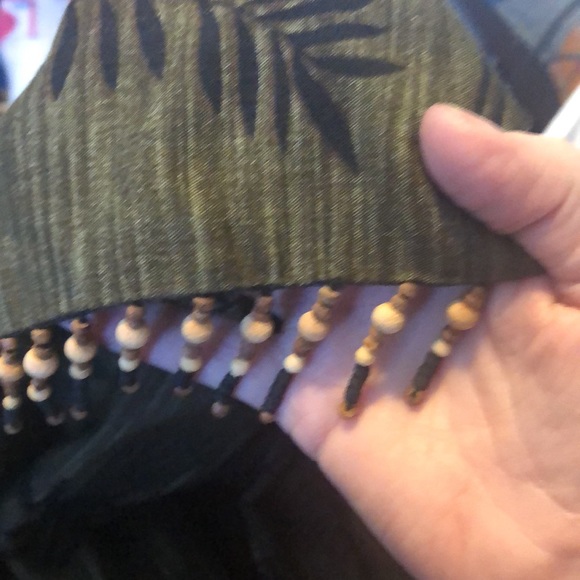 Tradition Maxi summer dress green/black top and safari bottom. Size 12p. - Picture 10 of 10